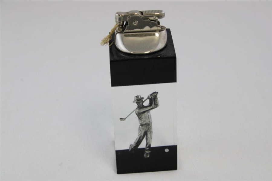 Classic Post-Swing Golfer in Plastic Resin Lighter