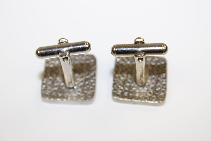 Pair of Post-Swing Golfer Themed Square Shaped Cuff Links