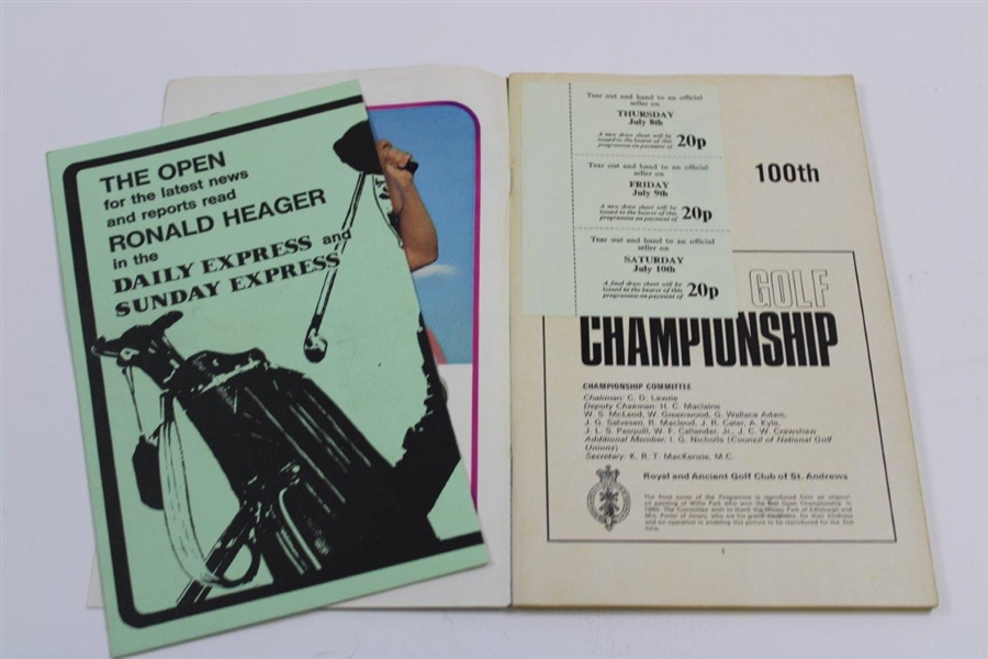 Lee Trevino Signed 1971 Open Championship Programme JSA ALOA