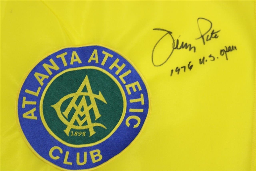 Jerry Pate Signed 1976 U.S Open At The Atlanta Athletic Club Flag JSA ALOA