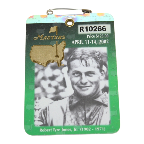 2002 Masters Tournament SERIES Badge #R10266 - Tiger Woods Winner
