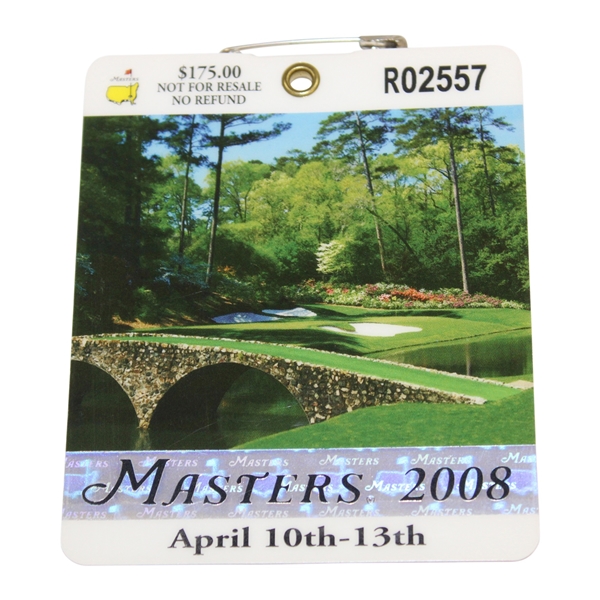 2008 Masters Tournament SERIES Badge #R02557 - Trevor Immelman Winner