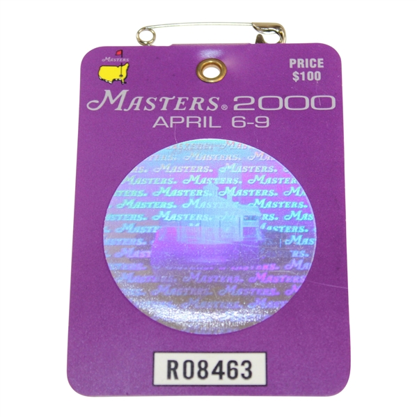 2000 Masters Tournament SERIES Badge #R08463 - Vijay Singh Winner