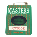 1991 Masters Tournament SERIES Badge #X03602 - Ian Woosnam Winner