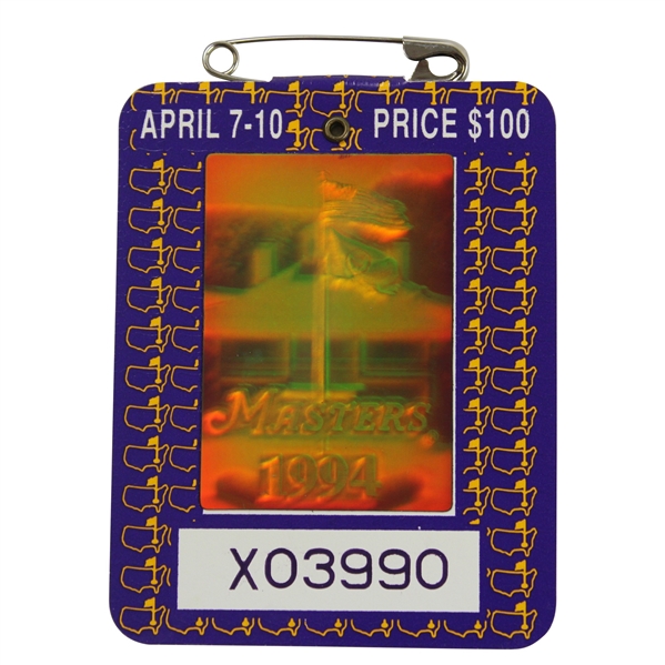 1994 Masters Tournament SERIES Badge #X03990 - José María Olazábal Winner