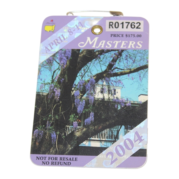 2004 Masters Tournament SERIES Badge #R01762 - Phil Mickelson Winner