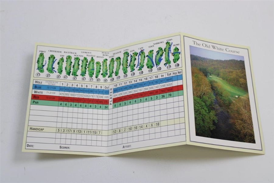 Three (3) Greenbrier Course Scorecards