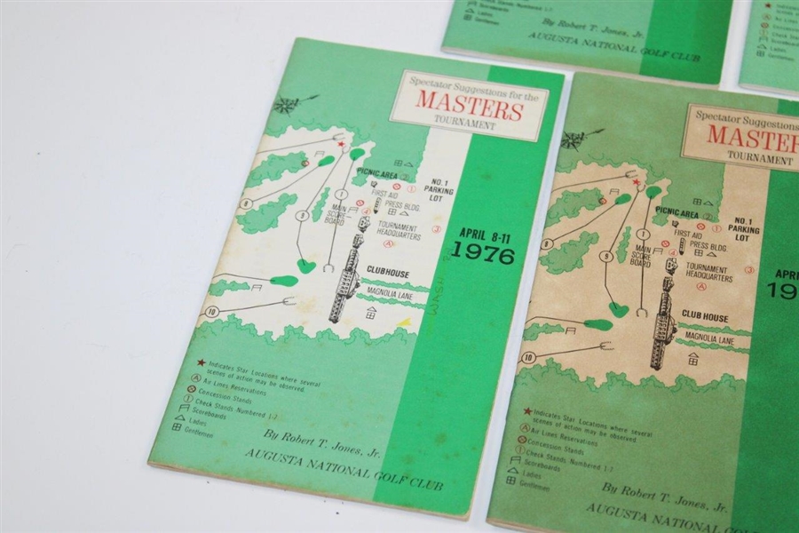 1976, 1977, 1978, 1981 & 1982 Masters Tournament Spectator Guides