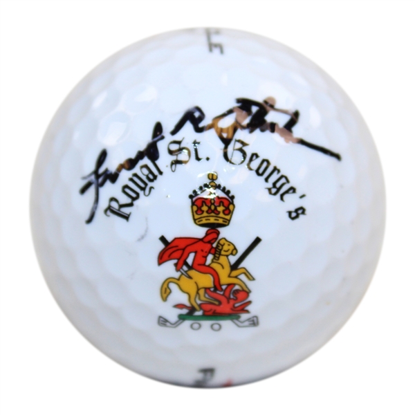 Frank Stranahan Signed Royal St. Georges Logo Golf Ball - 48 Amateur Site JSA ALOA