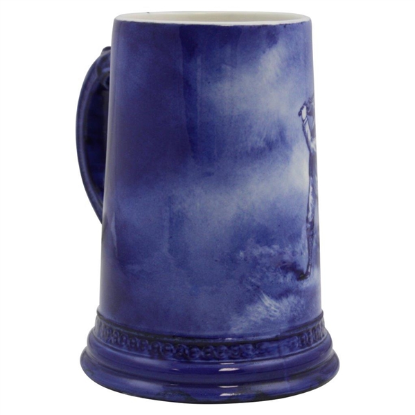 Circa 1889-1895 Ceramic Art Company Hand Painted Blue Stein 