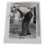 Jack Nicklaus Signed 1963 Palm Springs Classic Putting Photo JSA ALOA