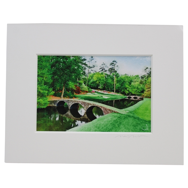 Augusta National Amen Corner Hogan Bridge Signed By Artist Water Color Print