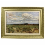 Original Golf Links Oil Painting On Canvas by Artist Alfred Parsons (1847-1920)