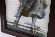 Original Oil on Panel Joyce Weathered Painting by Artist Robert Fletcher - Framed