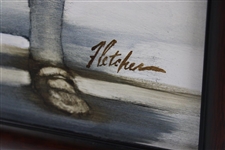 Original Oil on Panel Joyce Weathered Painting by Artist Robert Fletcher - Framed