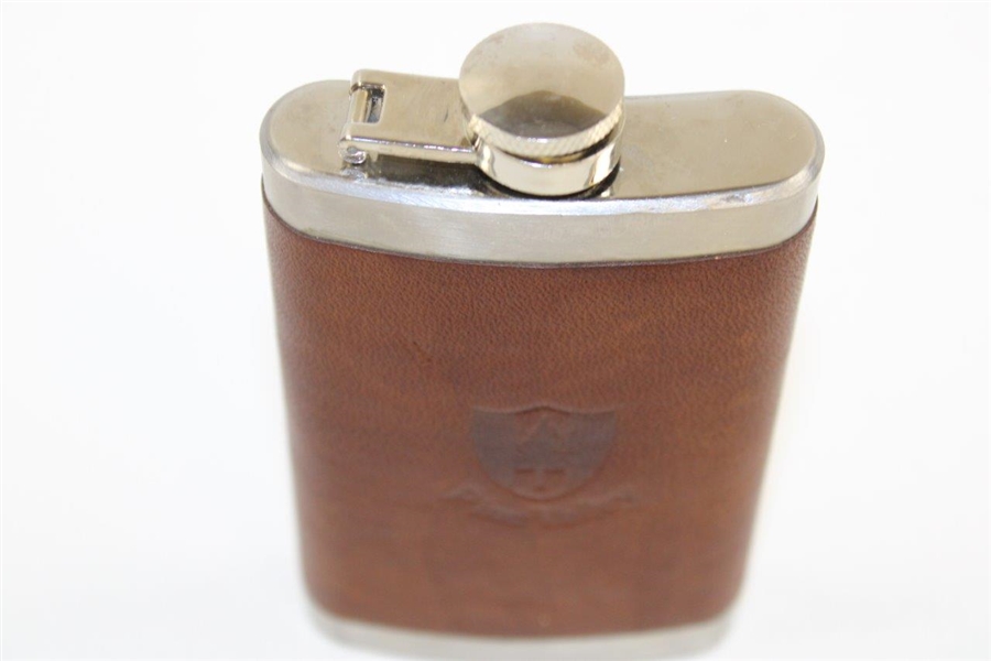 Pine Valley Golf Club Leather Whiskey Flask