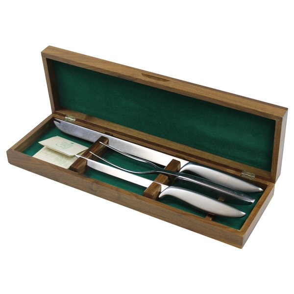 Augusta National Golf Club Masters Gift Gerber Carving Set In Wooden Case