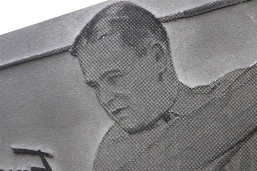 Bobby Jones 1930'S Standard Service Petroleum Printing Plate w/Grand Slam Merion
