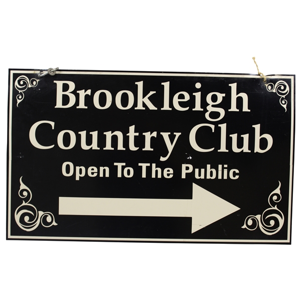 Brookleigh Country Club Large Double-Sided Metal Sign