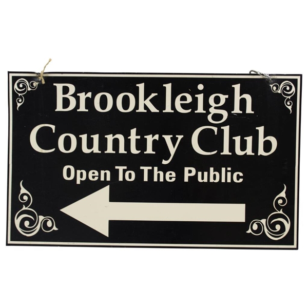 Brookleigh Country Club Large Double-Sided Metal Sign