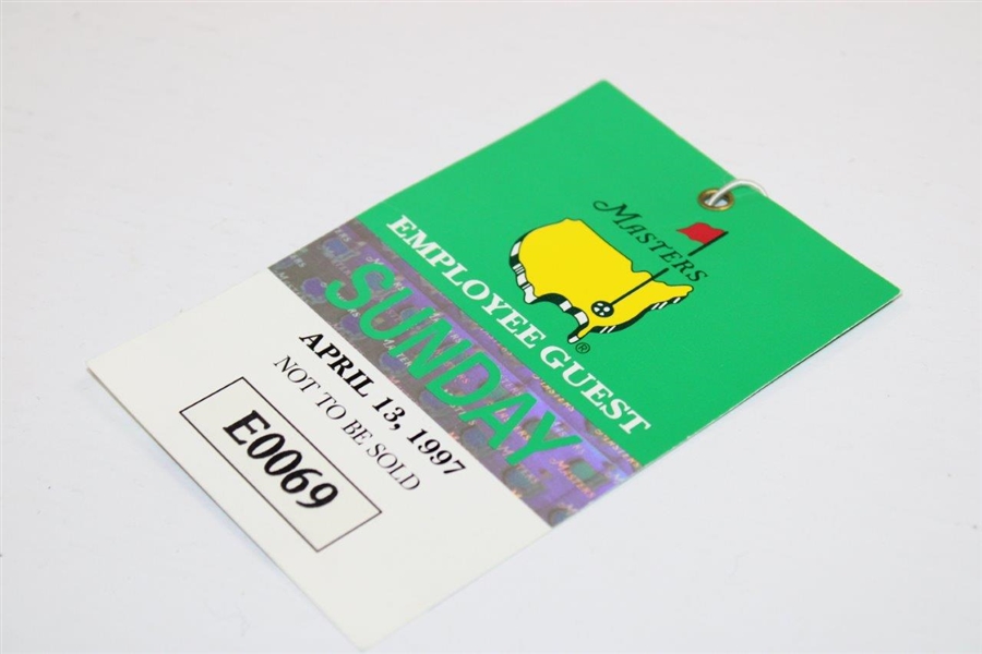 1997 Masters Tournament Final Rd Sunday Employee Guest Badge #E0069