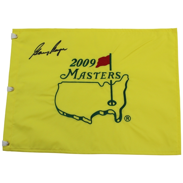 Gary Player Signed 2009 Masters Embroidered Flag JSA ALOA