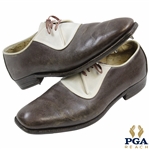 President Dwight D. Eisenhowers Personal Worn Brown & White Golf Shoes 