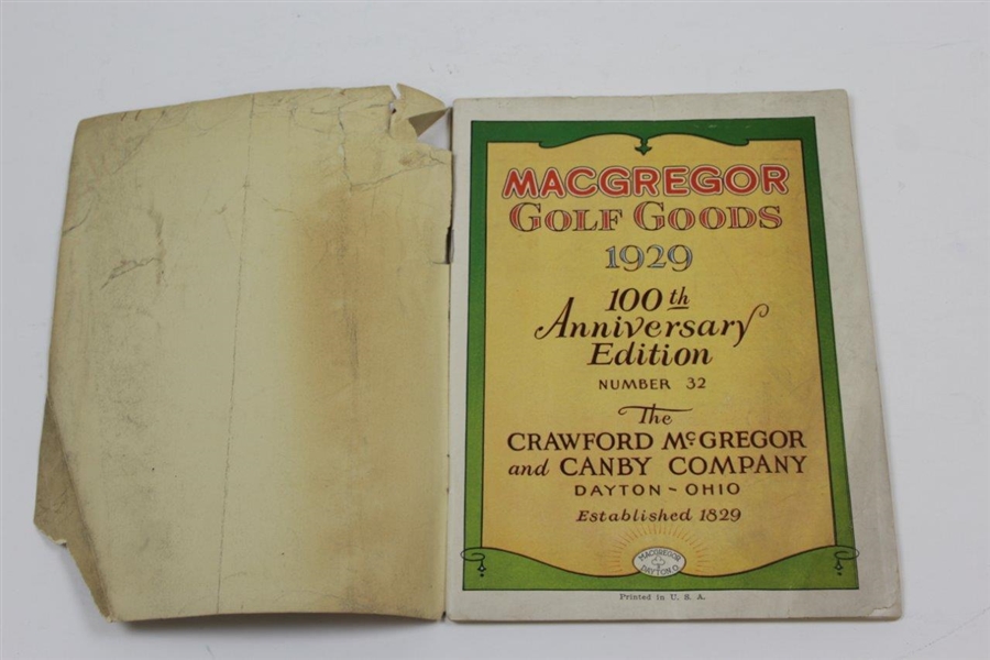 Golf Goods 1929 Pamphlet By MacGregor 