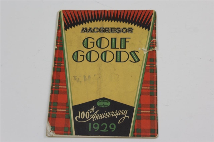 Golf Goods 1929 Pamphlet By MacGregor 