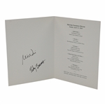 Mike Weir Signed 2003 Masters Champion Dinner Menu - Night of Win!  JSA ALOA
