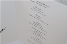 Mike Weir Signed 2003 Masters Champion Dinner Menu - Night of Win!  JSA ALOA