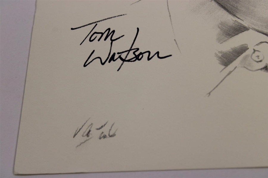 Tom Watson Signed Van Zandt Ltd Ed Pencil Sketch Print #21/100 JSA ALOA