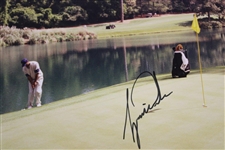 Tiger Woods Signed Original 1997 Masters Augusta Practice Rd Chipping Photo - April 8th JSA ALOA