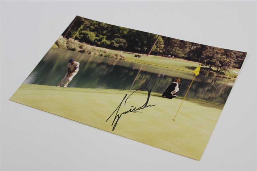 Tiger Woods Signed Original 1997 Masters Augusta Practice Rd Chipping Photo - April 8th JSA ALOA