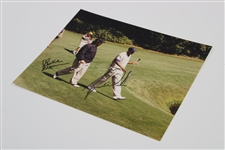 Tiger Woods & Butch Harmon Signed Original 1997 Masters Practice Rd Photo - April 8th JSA ALOA