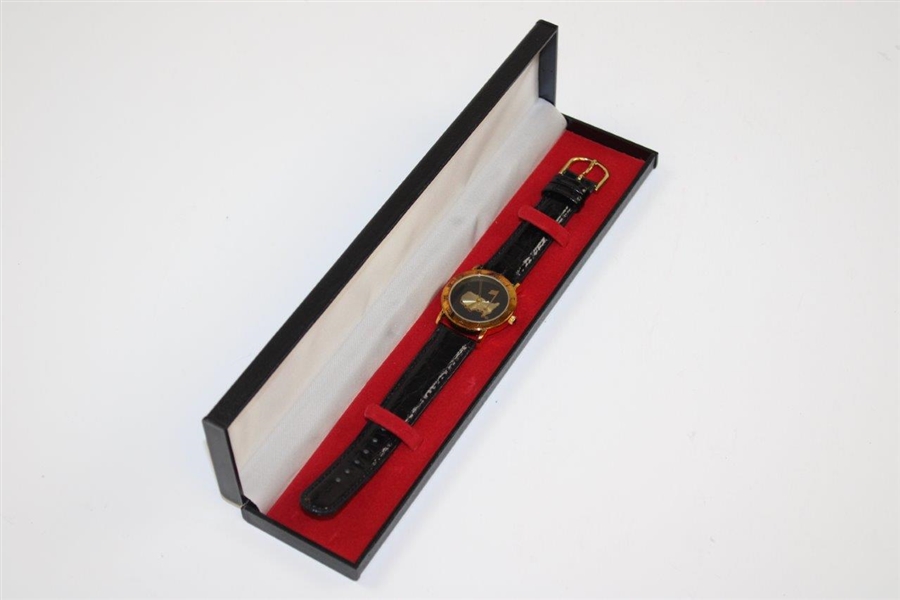 Circa 1980's Masters Gold/Copper Tone Watch with Warranty Paperwork in Case