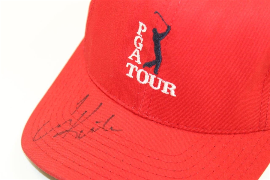 Tom Kite Signed Red PGA Tour Hat JSA ALOA