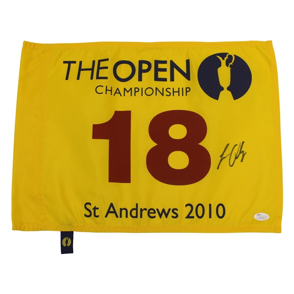 Louie Oosthuizen Signed 2010 The Open Championship at St. Andrews Flag JSA #V87402