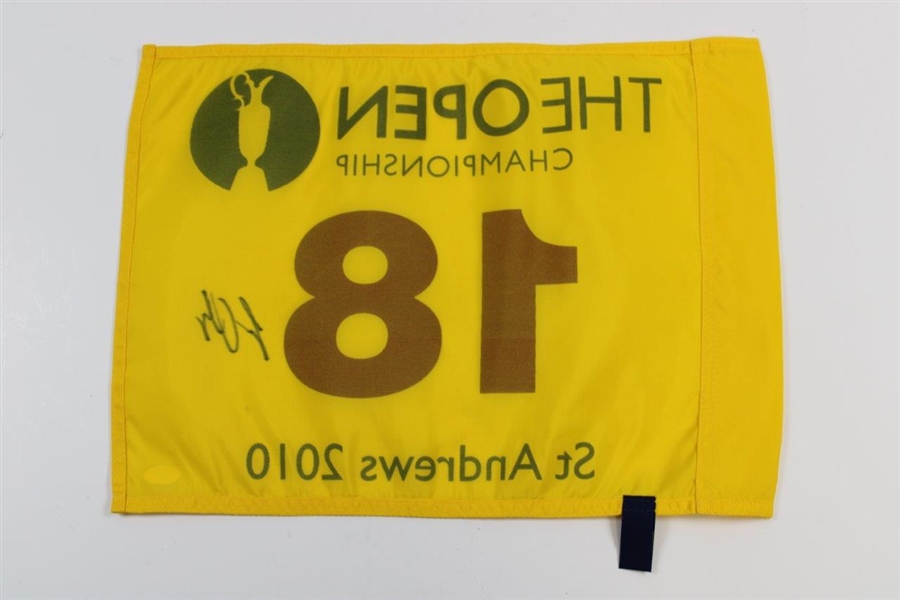 Louie Oosthuizen Signed 2010 The Open Championship at St. Andrews Flag JSA #V87402