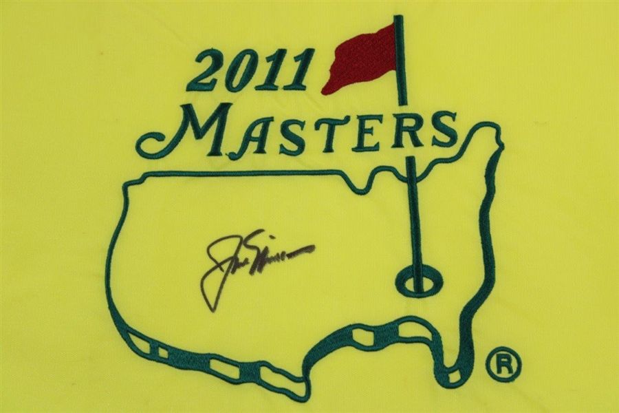 Jack Nicklaus Signed 2011 Masters Tournament Embroidered Flag JSA #Y62176