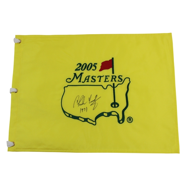 Charles Coody Signed 2005 Masters Tournament Embroidered Flag with '1971' JSA ALOA