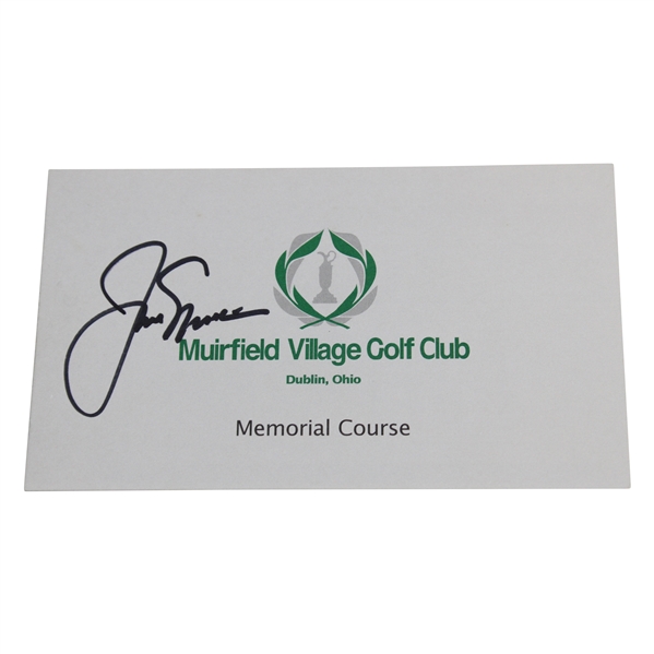 Jack Nicklaus Signed Muirfield Village GC Official Memorial Course Scorecard JSA ALOA