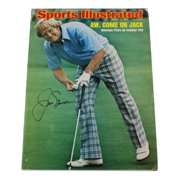 Jack Nicklaus Signed August 18, 1975 Sports Illustrated Newsstand Magazine JSA ALOA