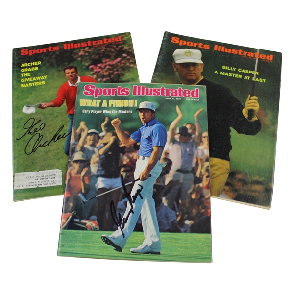 Gary Player, George Archer & Billy Casper Signed Sports Illustrated Magazines JSA ALOA