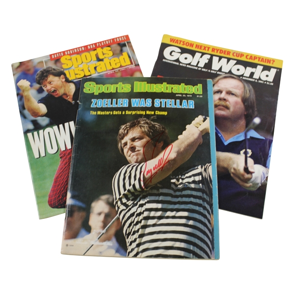 Zoeller, Woosnam & Stadler Signed Magazines - Sports Illustrated & Golf World JSA ALOA