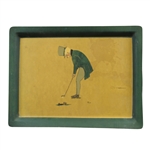 Golfer Putting Vintage Tray by Scott Howard