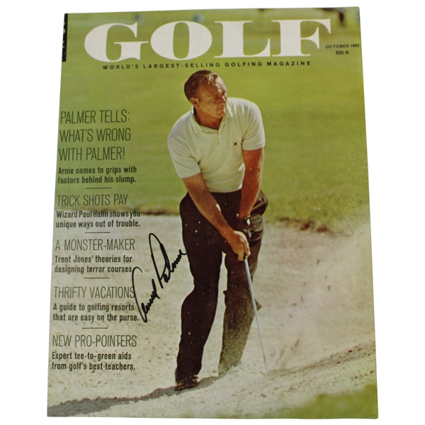 Arnold Palmer Signed Golf Magazine Cover October 1965 JSA ALOA