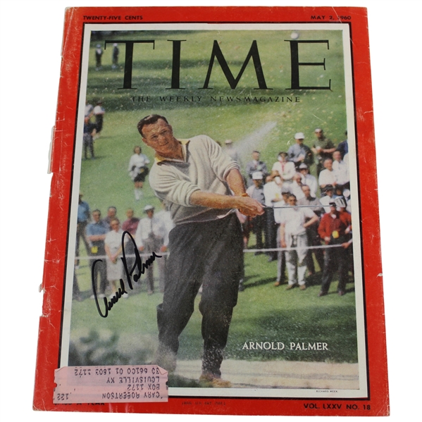 Arnold Palmer Signed 'Time' Magazine Cover May 2 1960 JSA ALOA