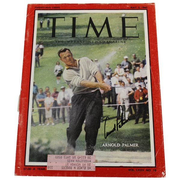 Arnold Palmer Signed Time Magazine Cover May 2 1960 JSA ALOA