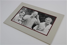 Arnold Palmer Signed Matted Photo of Palmer, Ford, Player JSA ALOA